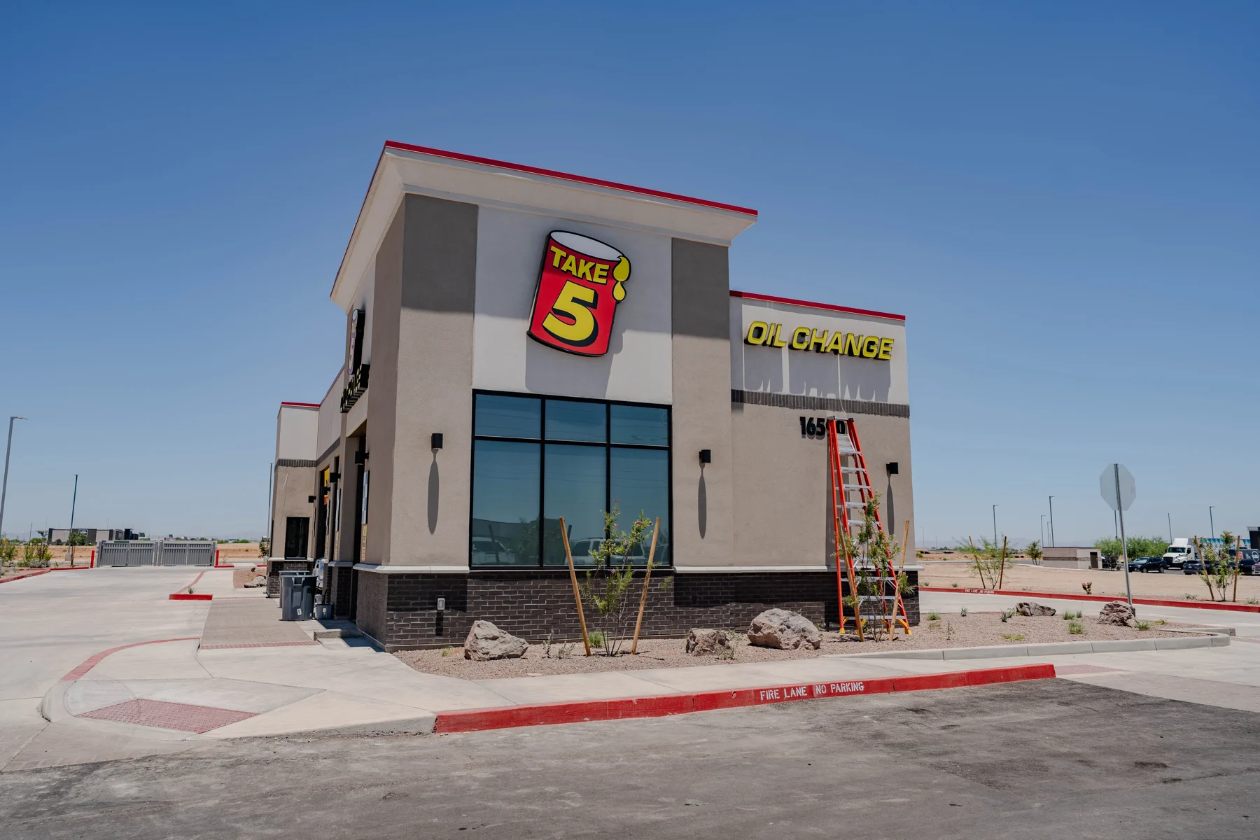 Completed oil change building exterior