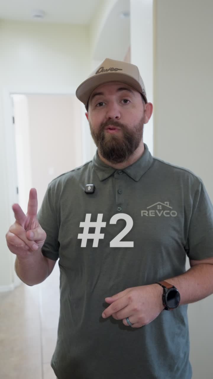 Revco team member counting off a homeowner tip